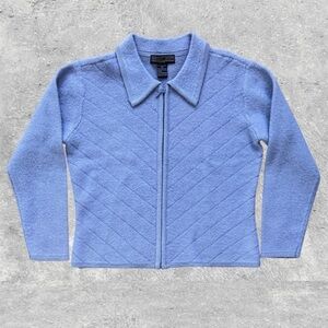 Herman Geist Vtg 100% Wool Full Zip Cardigan Sweater Women’s **PETITE**Size (PM)